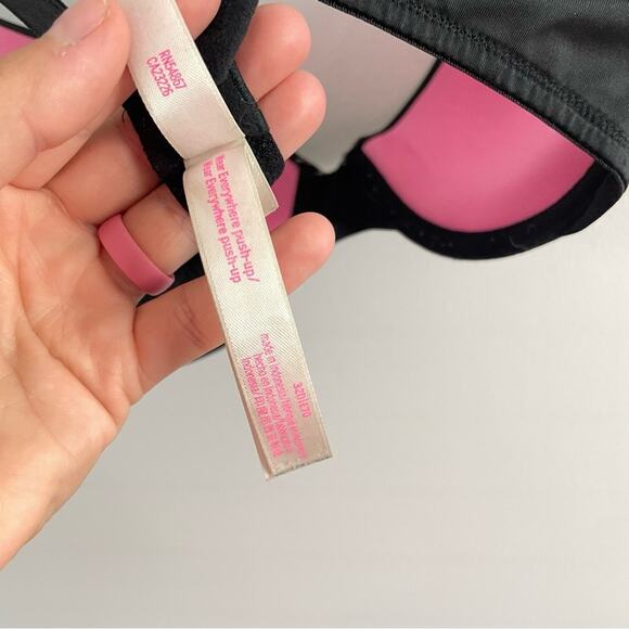 PINK Victoria’s Secret | Women’s Solid Black Wear Everywhere Push-Up Bra 32D - Picture 6 of 8